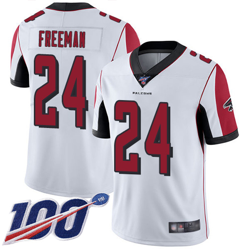 Atlanta Falcons Limited White Men Devonta Freeman Road Jersey NFL Football #24 100th Season Vapor Untouchable->youth nfl jersey->Youth Jersey